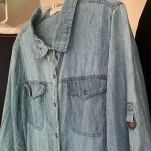 Large Denim (cotton) long sleeve button up